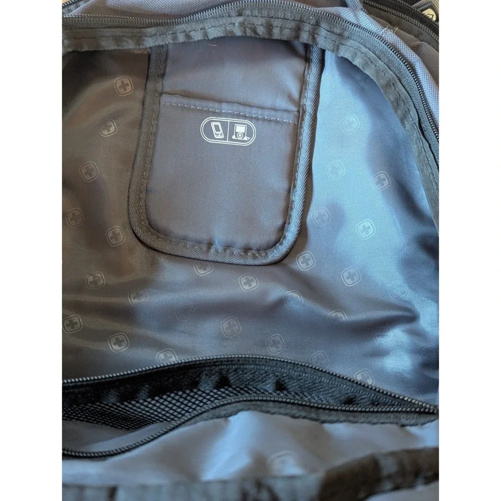 Wenger SWISSGEAR Synergy Laptop Backpack‎ Black Gray Work School Travel Bag